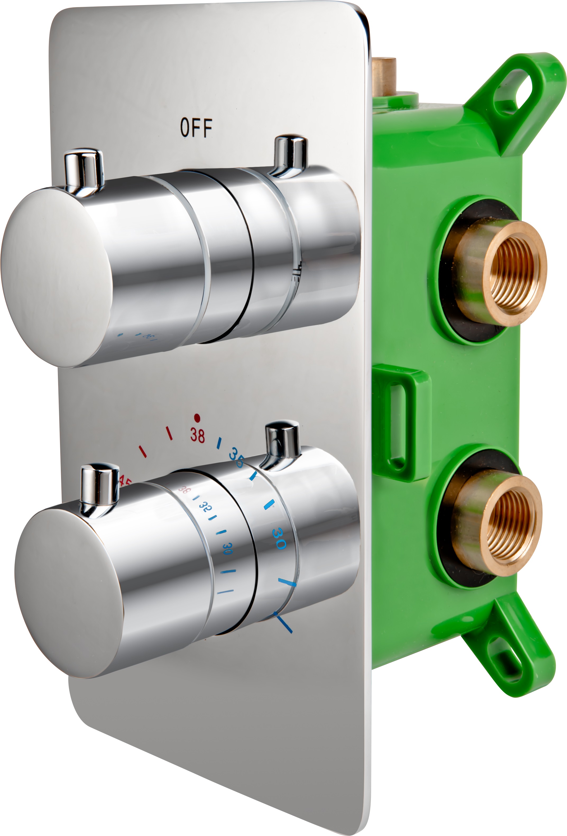 FDesign Stabilla duschbatterie Unterputz mit Thermostat chrom FD1-TS07-7PBOX-11