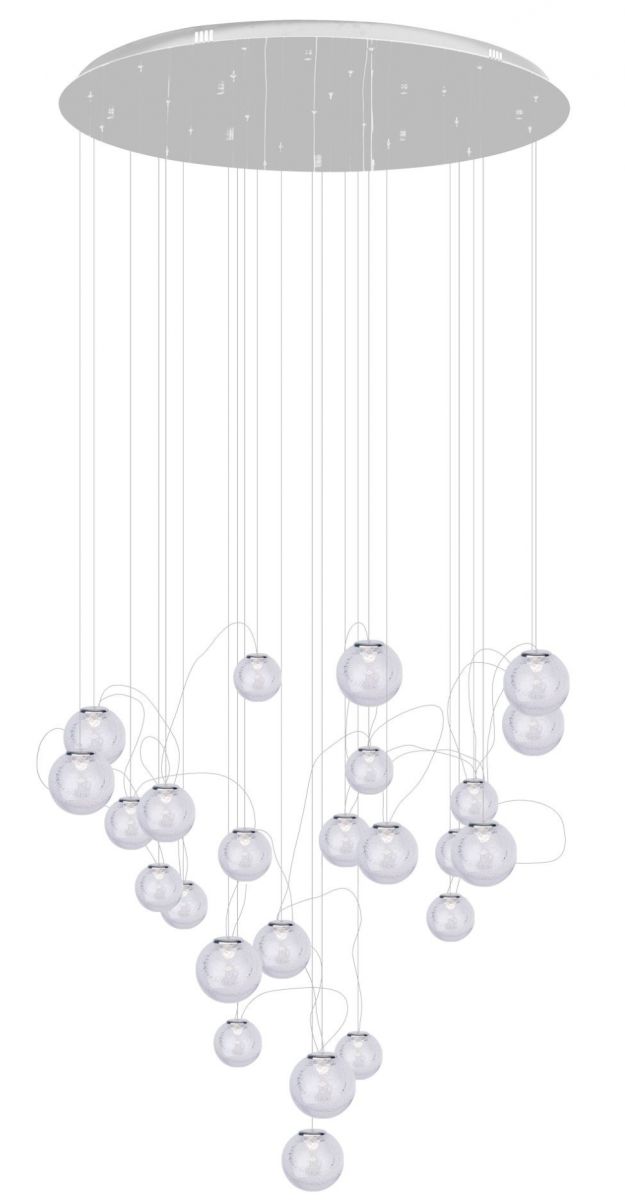 MaxLight Zoe Pendelleuchte x1.5 W chrom-transparent P0386