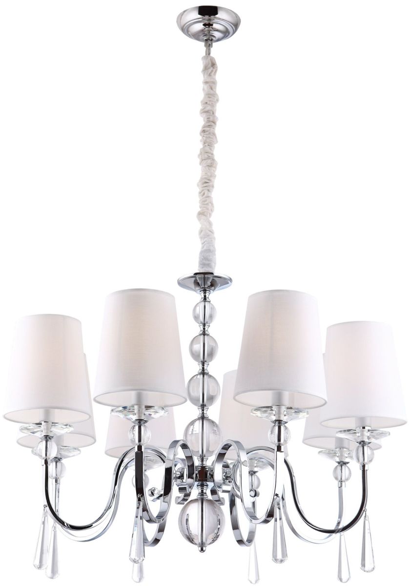 MaxLight Charlotte Pendelleuchte x40 W weiß-chrom P0110