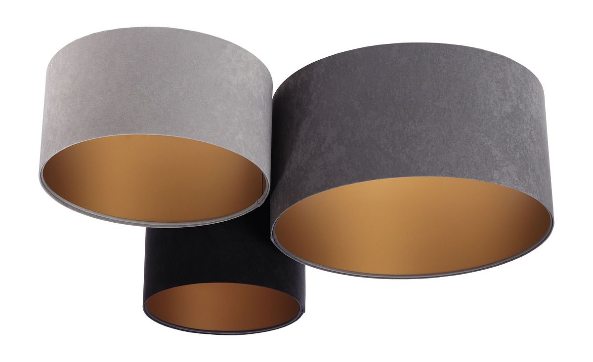 BPS Koncept Plafoniady Decke 3x60 W schwarz-gold-grau-marineblau 080-03-053