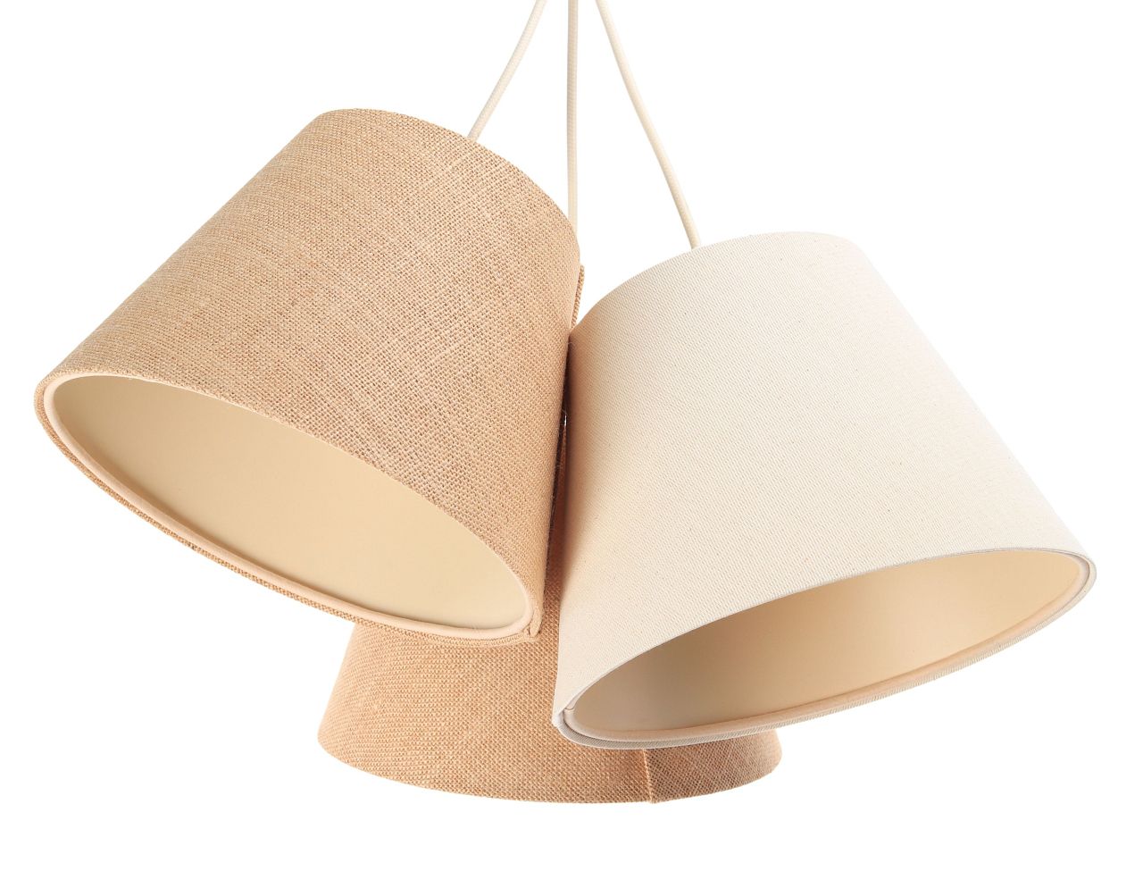 BPS Koncept Boho Pendelleuchte 3x40 W cremig-beige 070-121