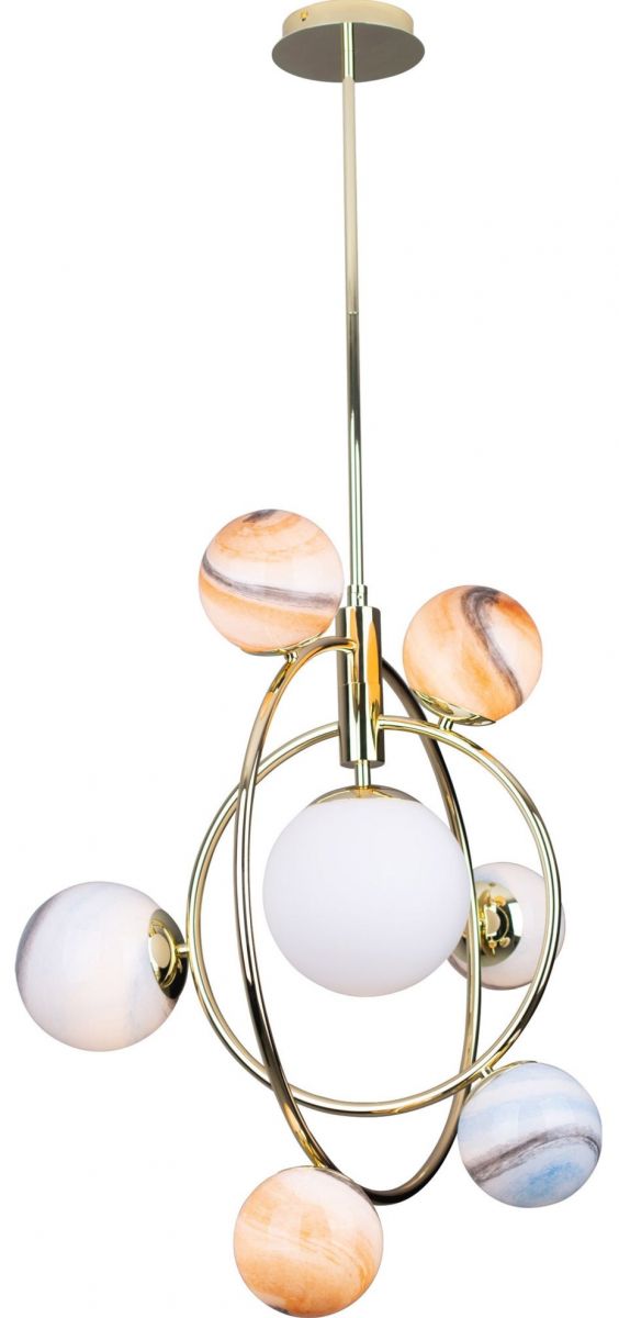 MaxLight Cosmos Pendelleuchte x40 W gold-mehrfarbig P0378