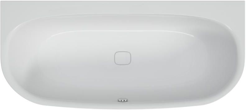 Hoesch iSensi Wandmontierte Badewanne 170x75 cm weiß 3817.010