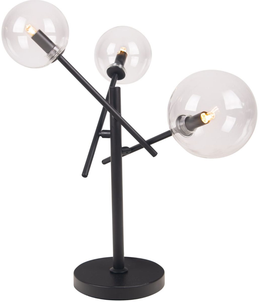 MaxLight Lollipop Tischlampe 3x40 W schwarz-übersichtlich T0043
