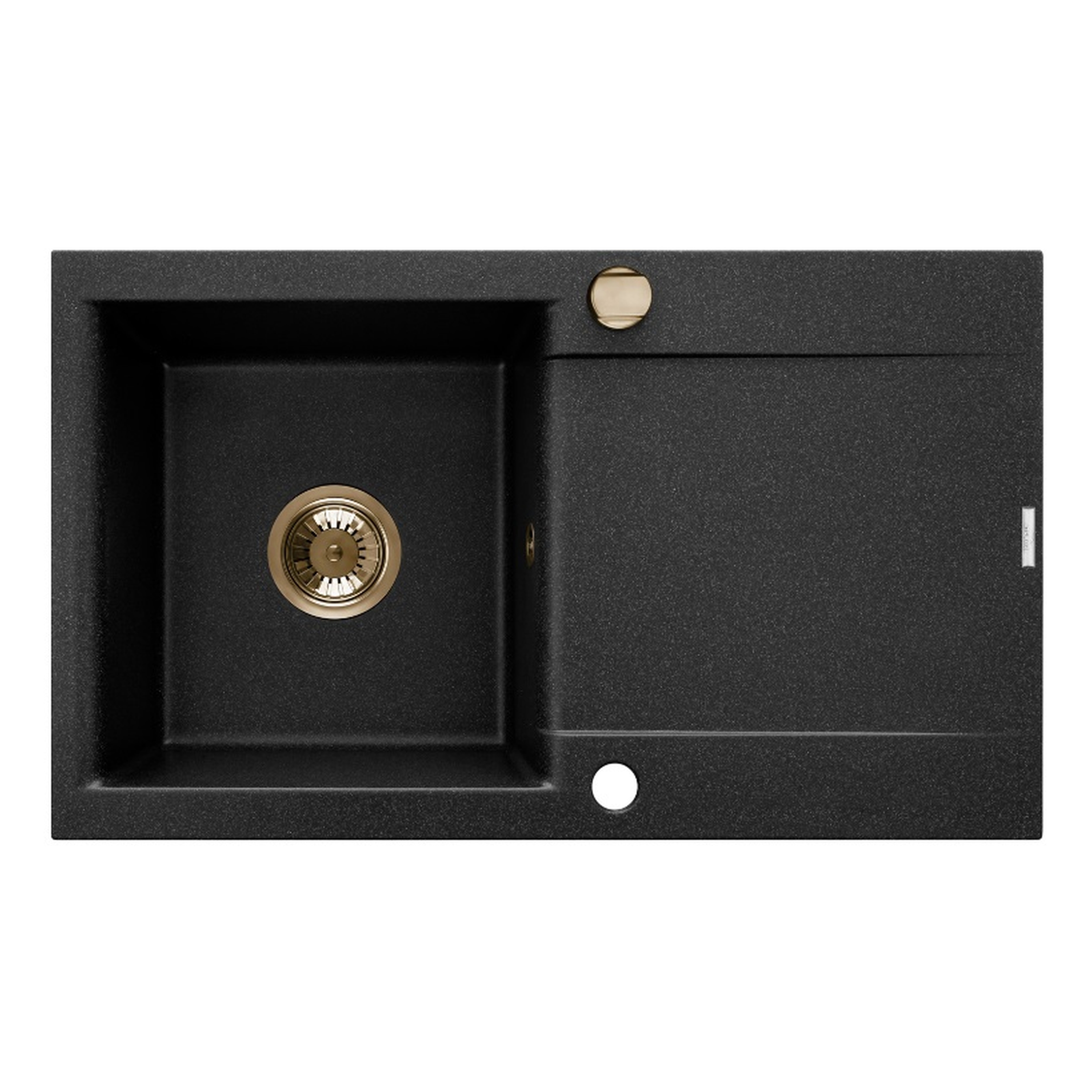 Invena Tesalia Granitspüle 76x44 cm schwarz AZ-01-Z43