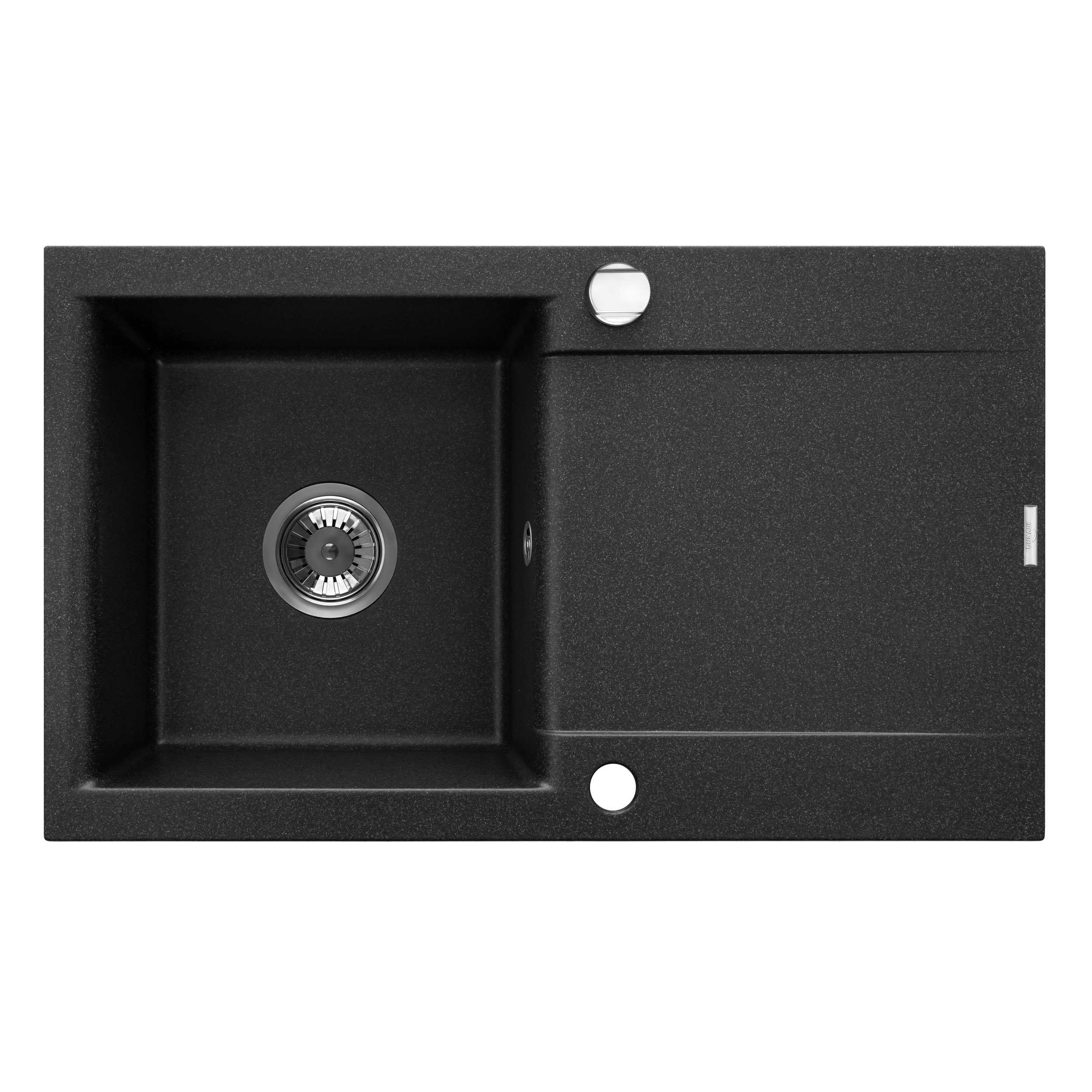 Invena Tesalia Granitspüle 76x44 cm schwarz AZ-01-043