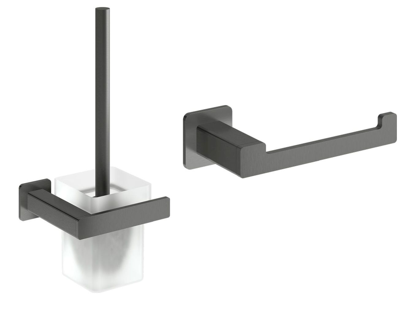 Set Klobürste Omnires Nelson NL80620GR, Klopapierhalterung Omnires Nelson NL80510GR