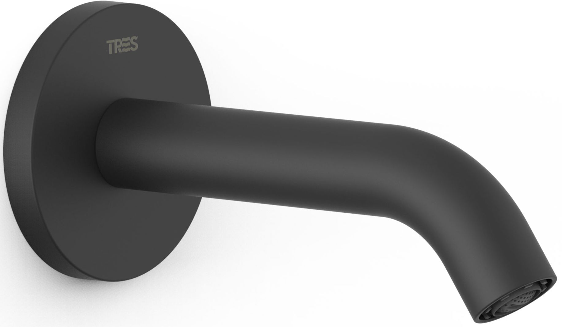 Tres Auslauf für Badewannenarmatur für Badewanne schwarz 26218004NM