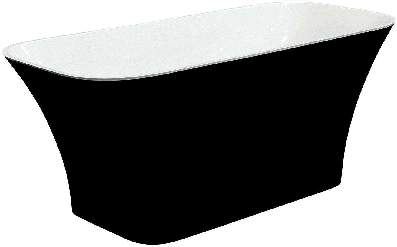Besco Assos Freistehende Badewanne 160x70 cm rechteckig zweifarbig #WMMC-160-AKW