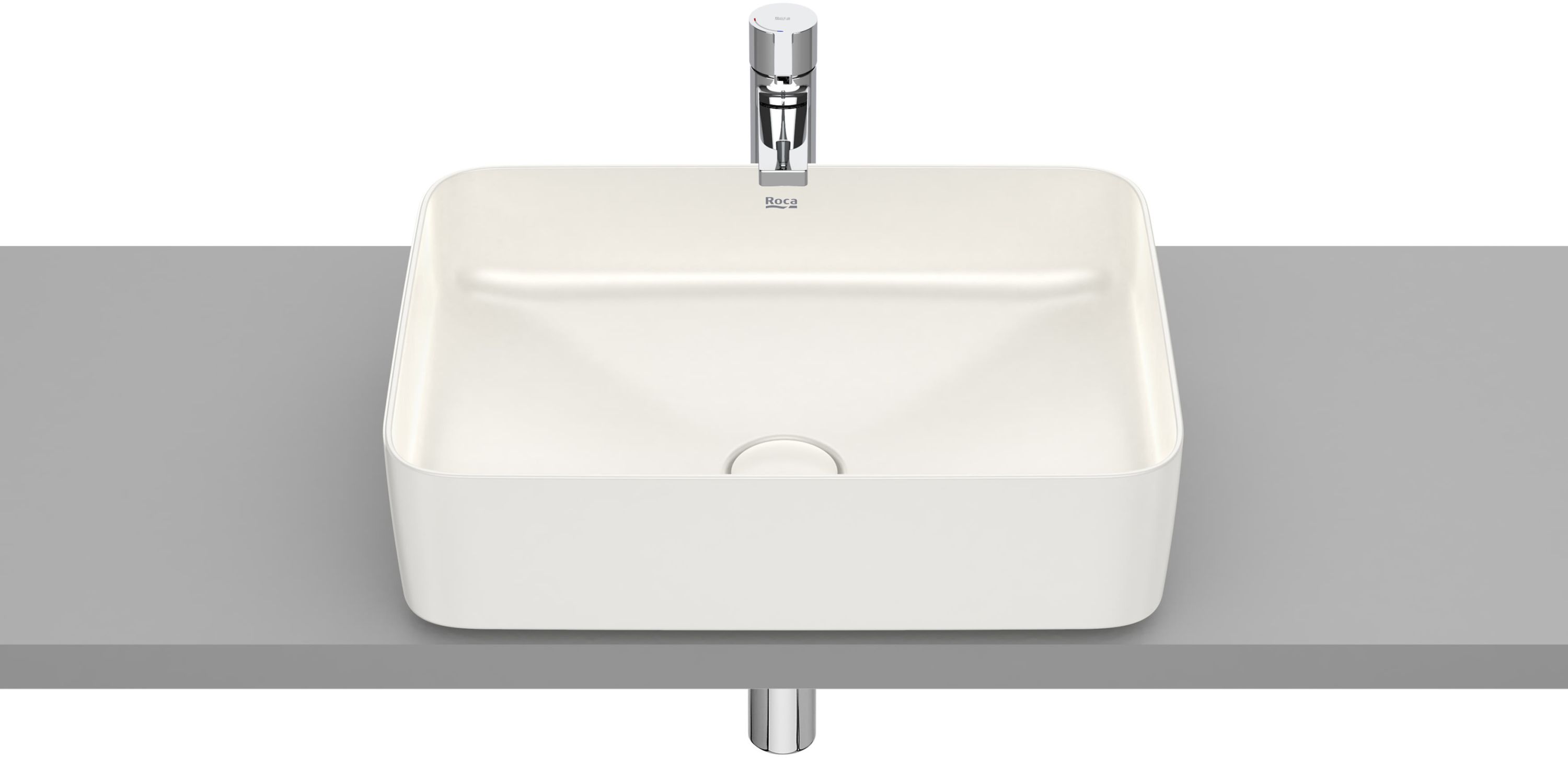 Roca Inspira Waschbecken 50x37 cm rechteckig Aufsatzwaschbecken braun/beige A327530650