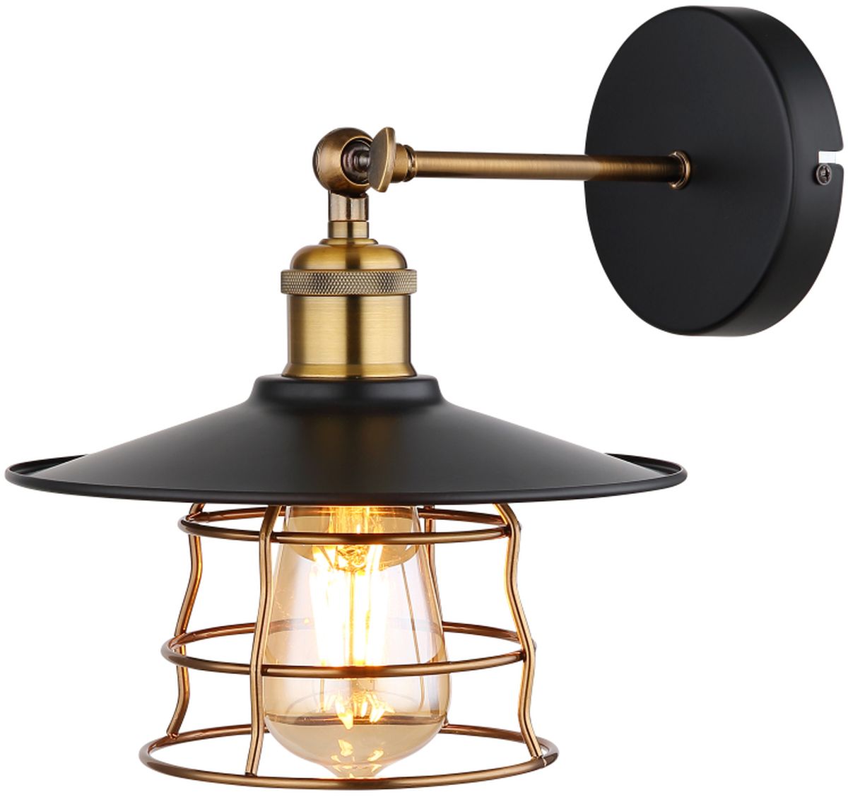 Globo Lighting Viejo Leuchter 1x60 W schwarz-kupfer 15086BW