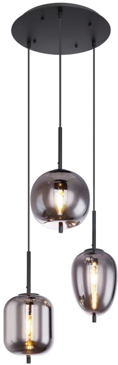 Globo Lighting Blacky Pendelleuchte 1x40 W schwarz-verraucht 15345-3