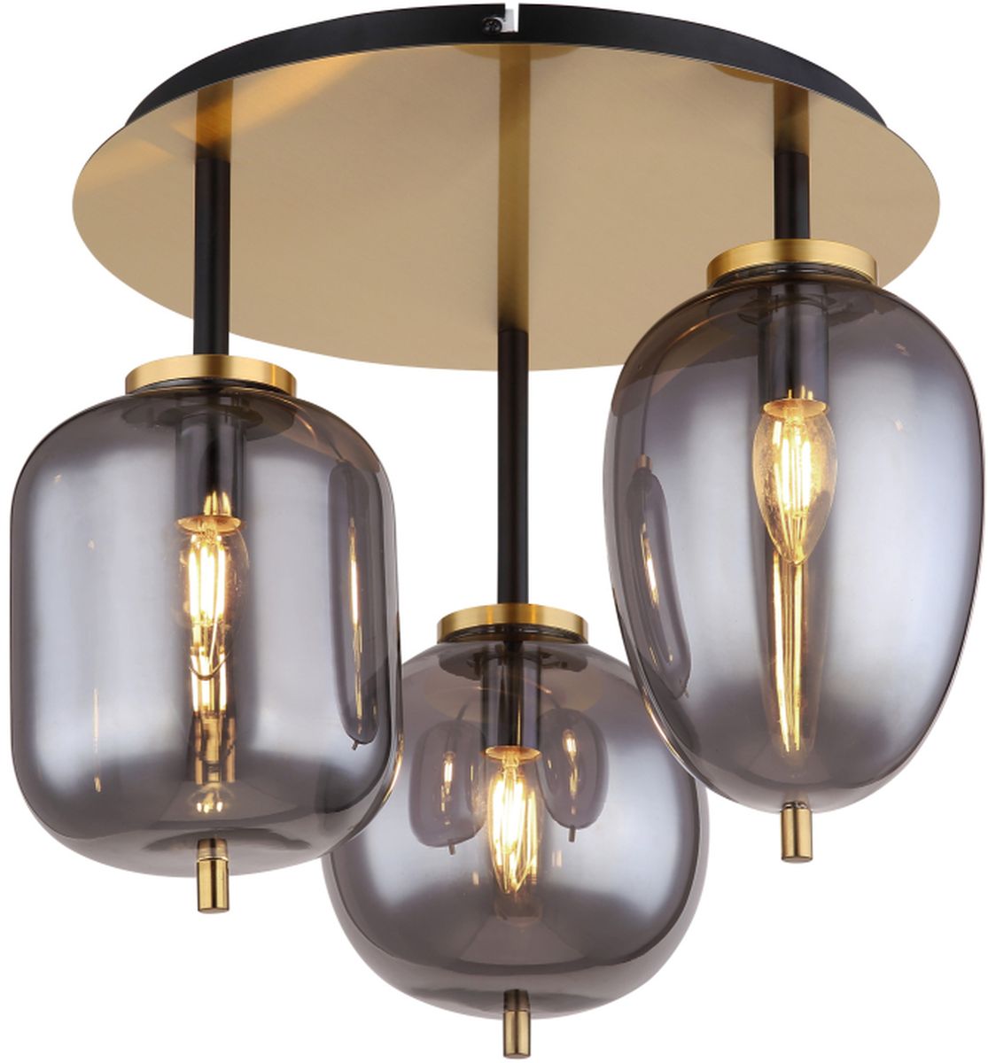 Globo Lighting Blacky I Deckenlampe 3x40 W messing-verraucht 15345-3DMM