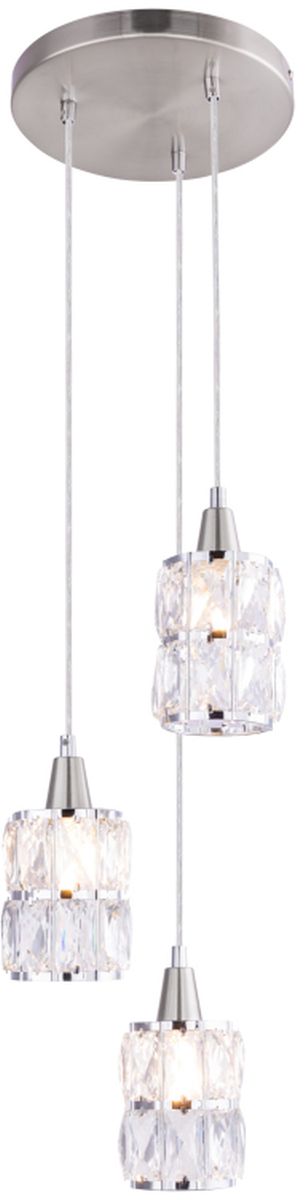 Globo Lighting Wolli Pendelleuchte 3x4 W chrom-kristall 15760-3