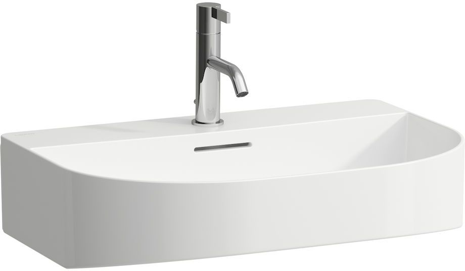 Laufen Sonar 3-Loch-Waschtisch 60x42 cm halbrund Klassisch-Möbel weiß glanz H8163420001081