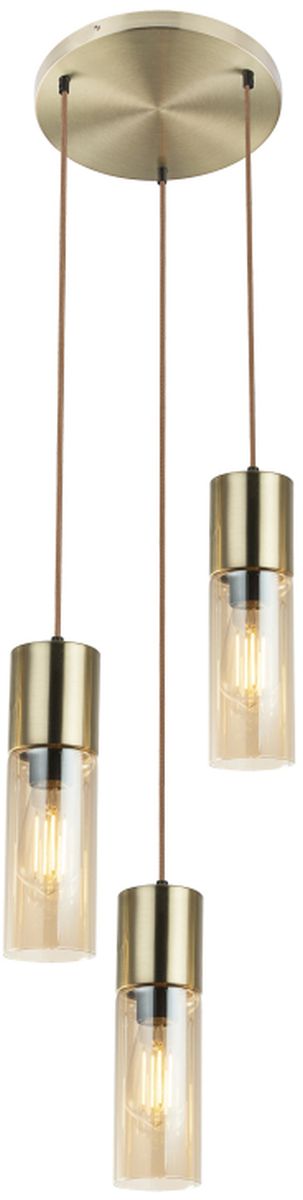 Globo Lighting Annika Pendelleuchte 3x25 W gold-bernstein 21000-3HM