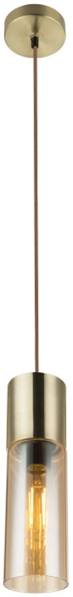 Globo Lighting Annika Pendelleuchte 1x25 W messing-bernstein 21000HM