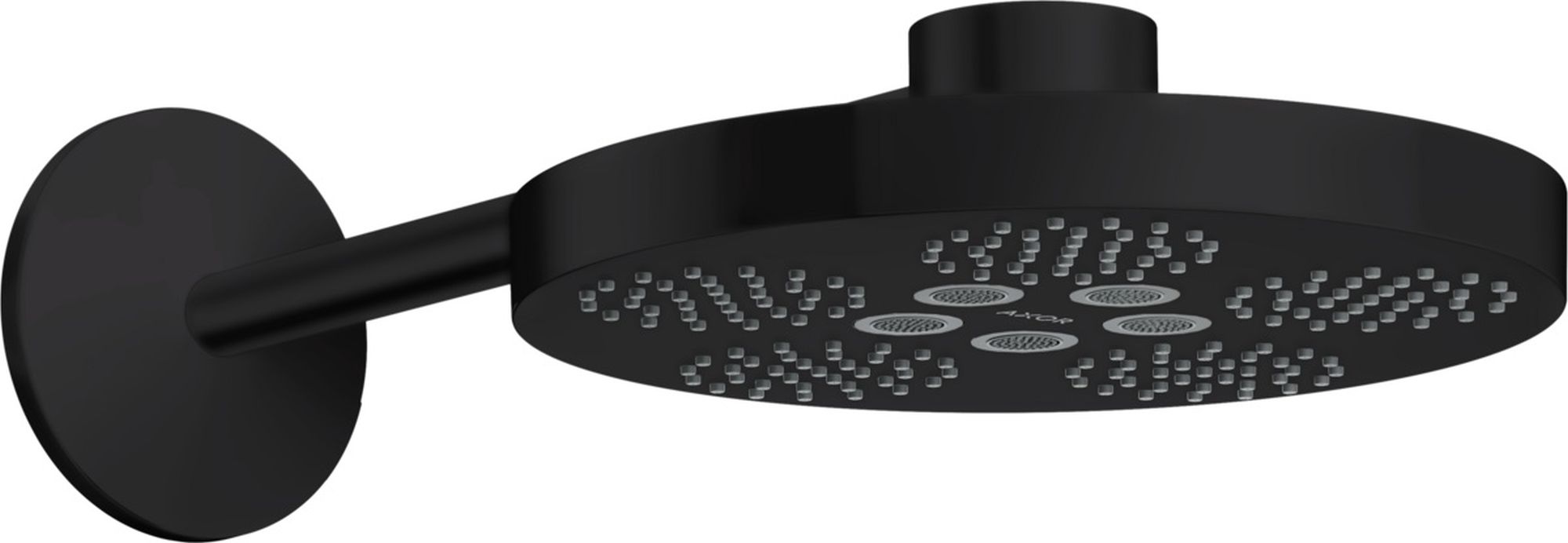 Axor One Kopfbrause mit Arm 28x28 cm rund schwarz 48492670