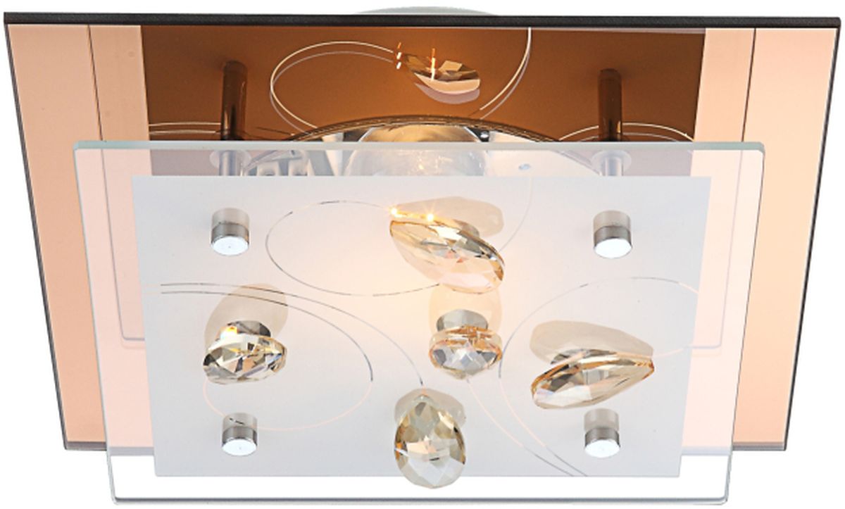 Globo Lighting Ayana Deckenlampe 1x40 W weiß-gold-opal 40412
