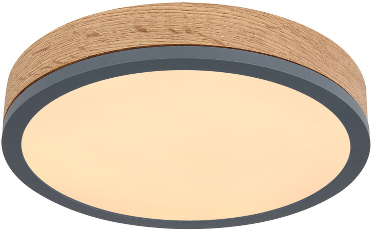 Globo Lighting Doro Decke 1x12 W weiß-holz-graphit 416080WD1R