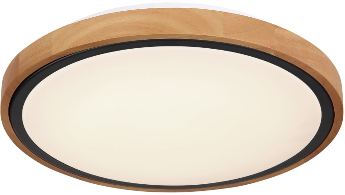 Globo Lighting Bruno Decke 1x12 W schwarz-holz-opal 41764-12