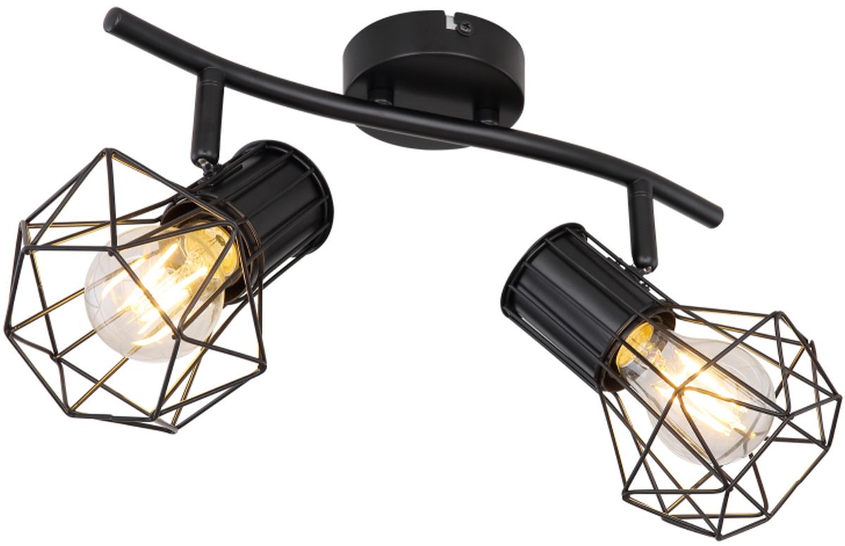 Globo Lighting Priska Deckenlampe 2x40 W schwarz 54017-2