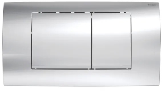 Geberit Twinline Betätigungsplatte für Toilette glänzender Chrom-mattchrom 115.899.KH.1