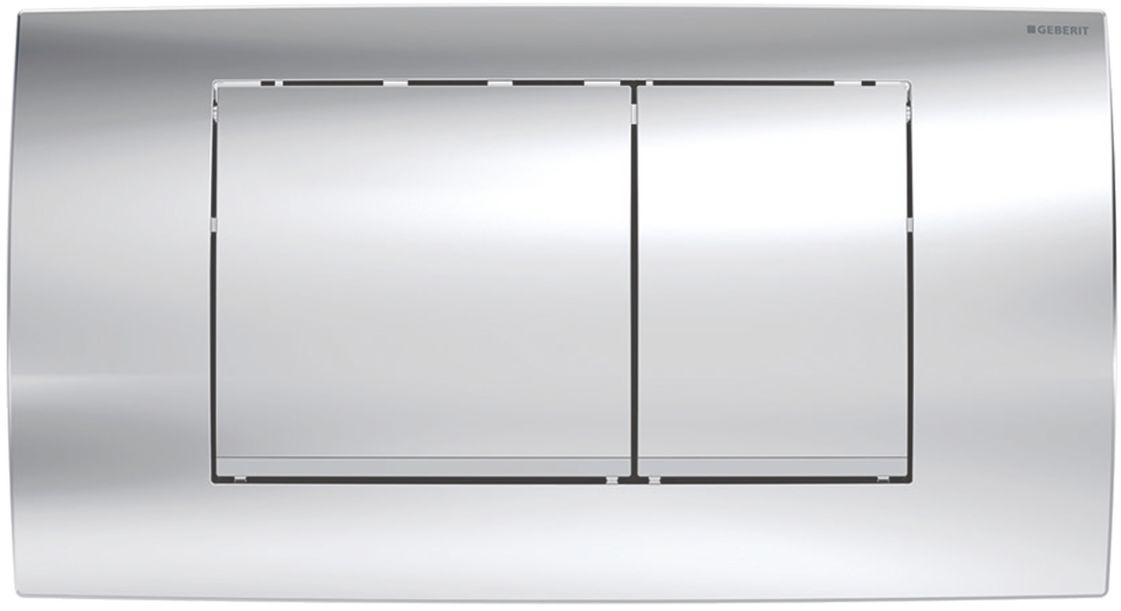 Geberit Twinline Betätigungsplatte für Toilette glänzender Chrom-mattchrom 115.899.KH.1