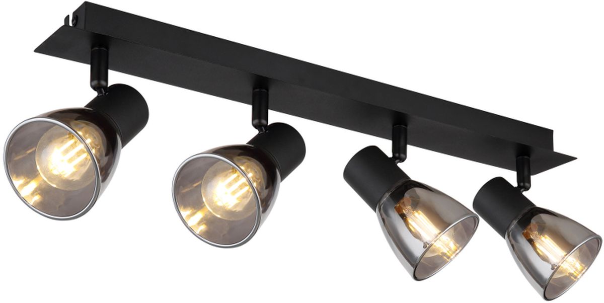 Globo Lighting Claude Deckenlampe 4x40 W schwarz-verraucht 54307-4