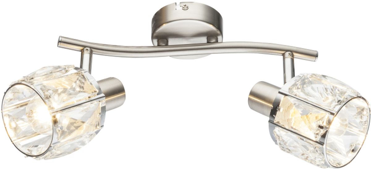 Globo Lighting Kris Deckenlampe 2x40 W chrom-transparent 54356-2