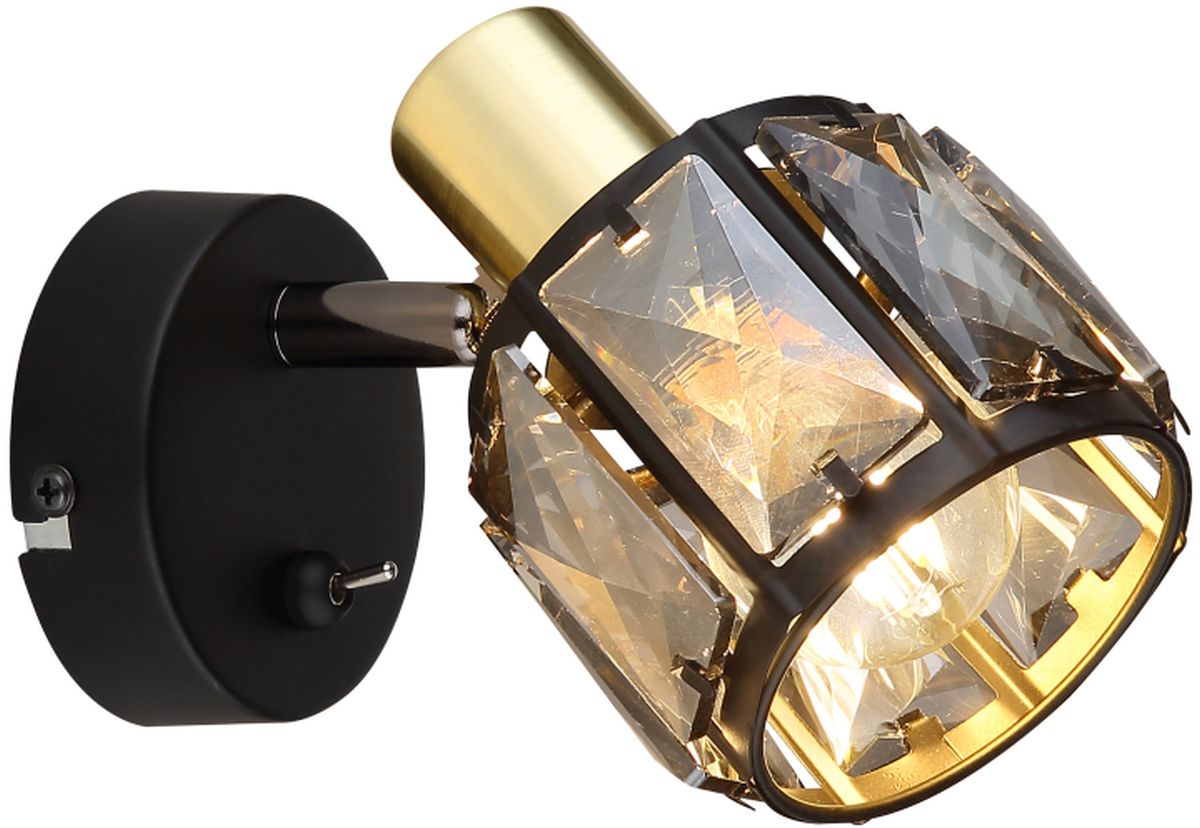 Globo Lighting Indiana Leuchter 1x40 W schwarz-verraucht-gold 54357-1B