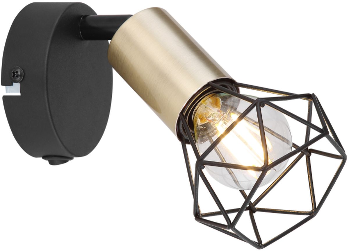 Globo Lighting Xara I Leuchter 1x40 W schwarz-messing 54802S-1AB