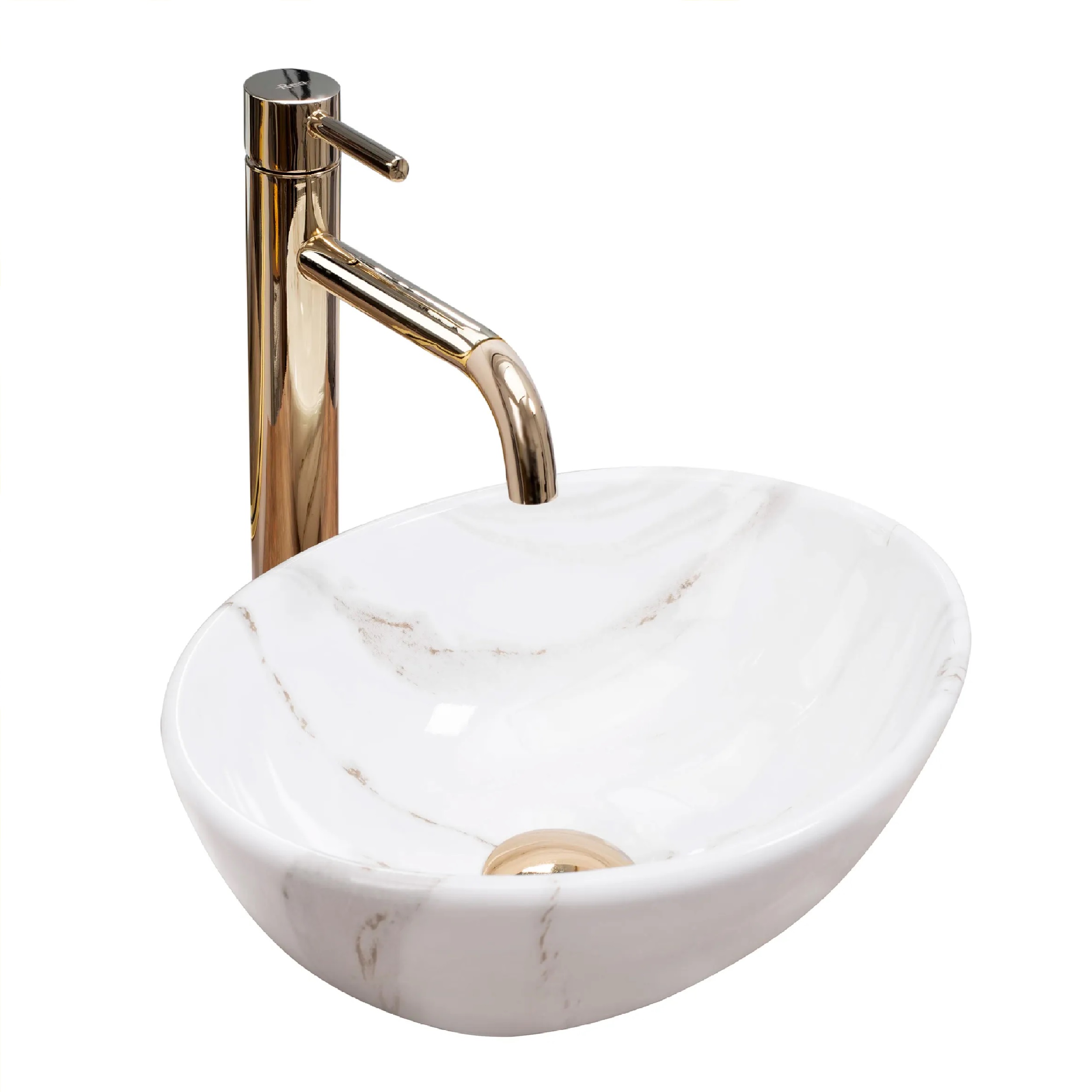 Rea Sofia Waschbecken 34x27 cm oval Aufsatzwaschbecken REA-U8014