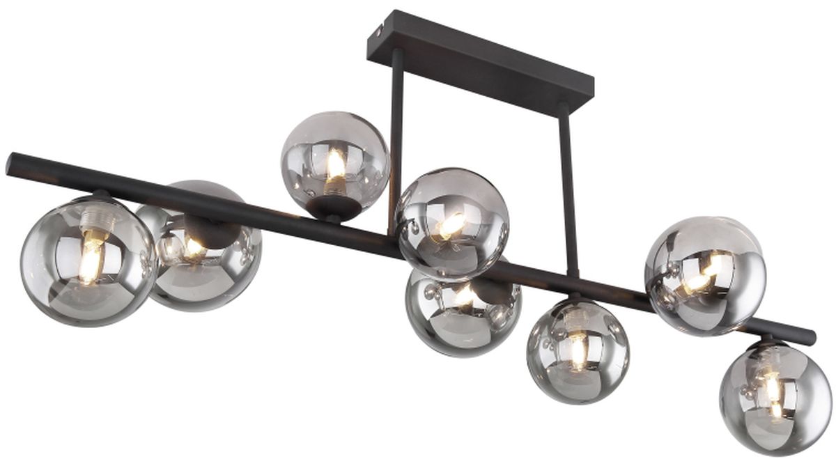 Globo Lighting Riha Deckenlampe x3.5 W schwarz-verraucht 56133-9D