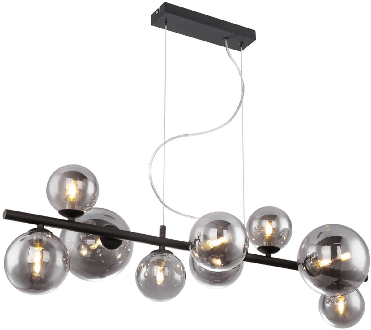 Globo Lighting Riha Pendelleuchte x3.5 W schwarz-verraucht 56133-9H