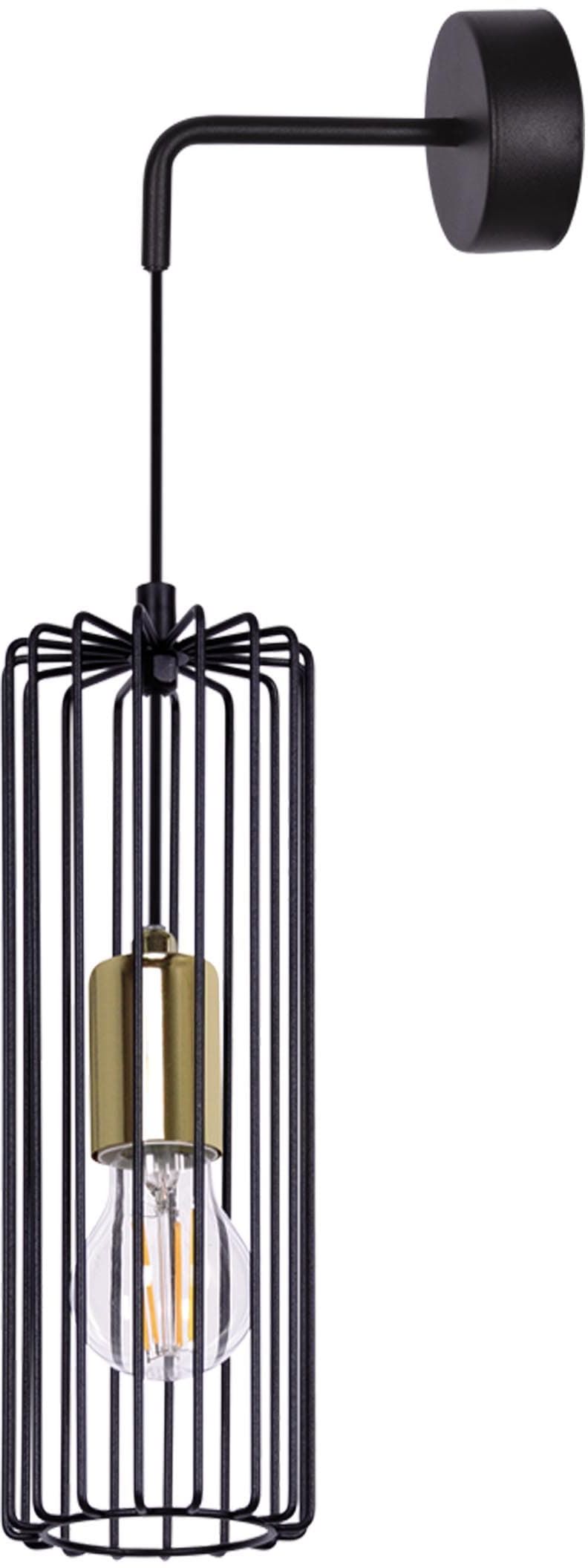 Kaja Gabia Wandlampe 1x60 W schwarz-gold K-4939