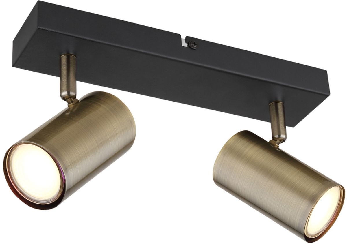 Globo Lighting Robby Deckenlampe 2x35 W schwarz-messing 57911-2M