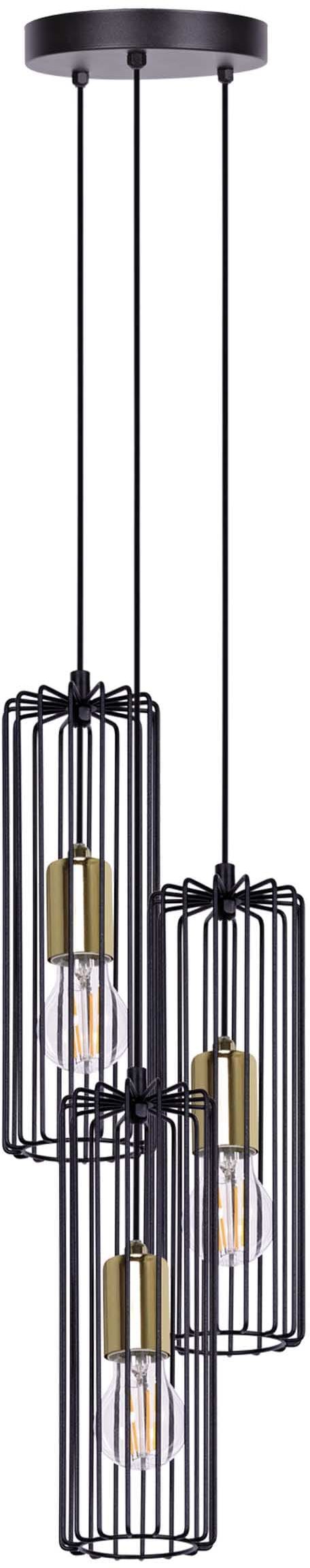 Kaja Gabia Pendelleuchte 3x60 W schwarz-gold K-4937