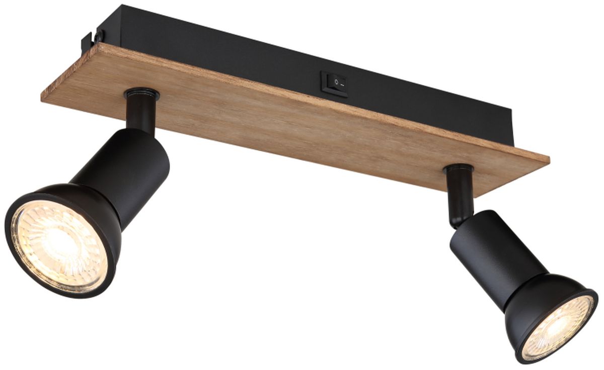 Globo Lighting Drew Leuchter 2x35 W schwarz-holz 57998-2W