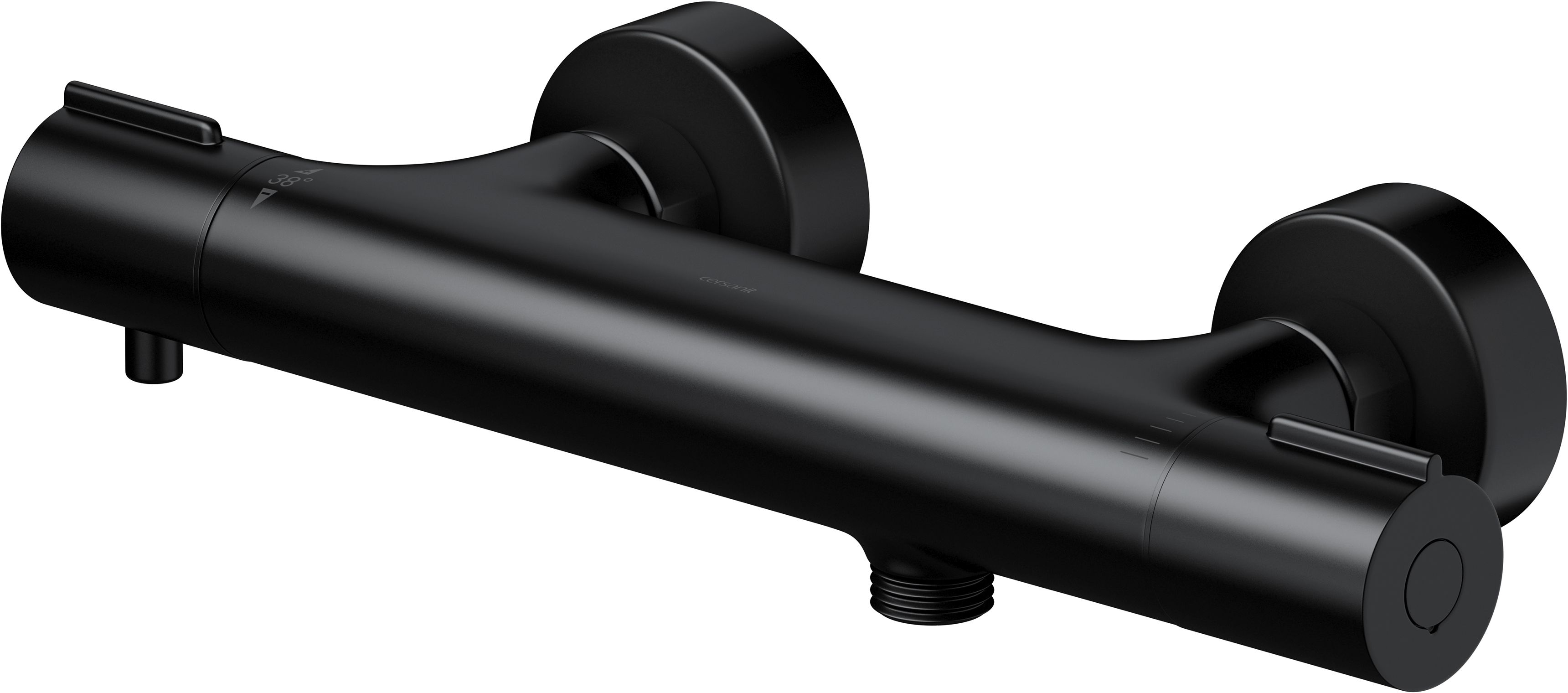 Cersanit Virgo duschbatterie Wand mit Thermostat schwarz S951-580