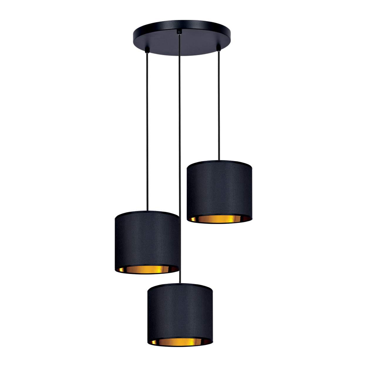 Kaja Auro Pendelleuchte 3x40 W schwarz-gold K-4326