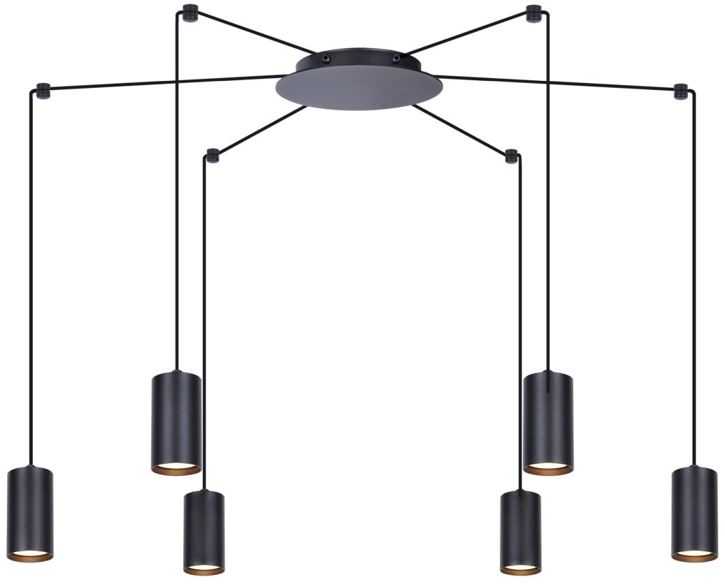 Kaja Puerto Pendelleuchte 6x10 W schwarz K-4898