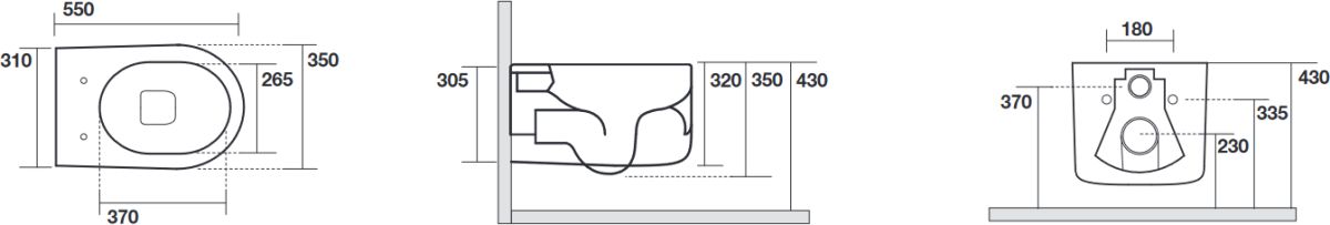 Kerasan Nolita WC-Becken hängend grün Matte 531411