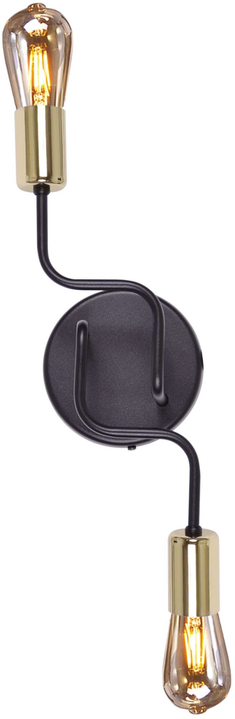 Kaja Kuga Leuchter 2x60 W schwarz-gold K-4945