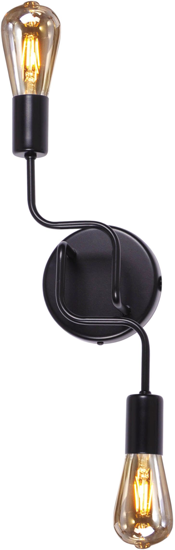 Kaja Skadi Leuchter 2x60 W schwarz K-3895