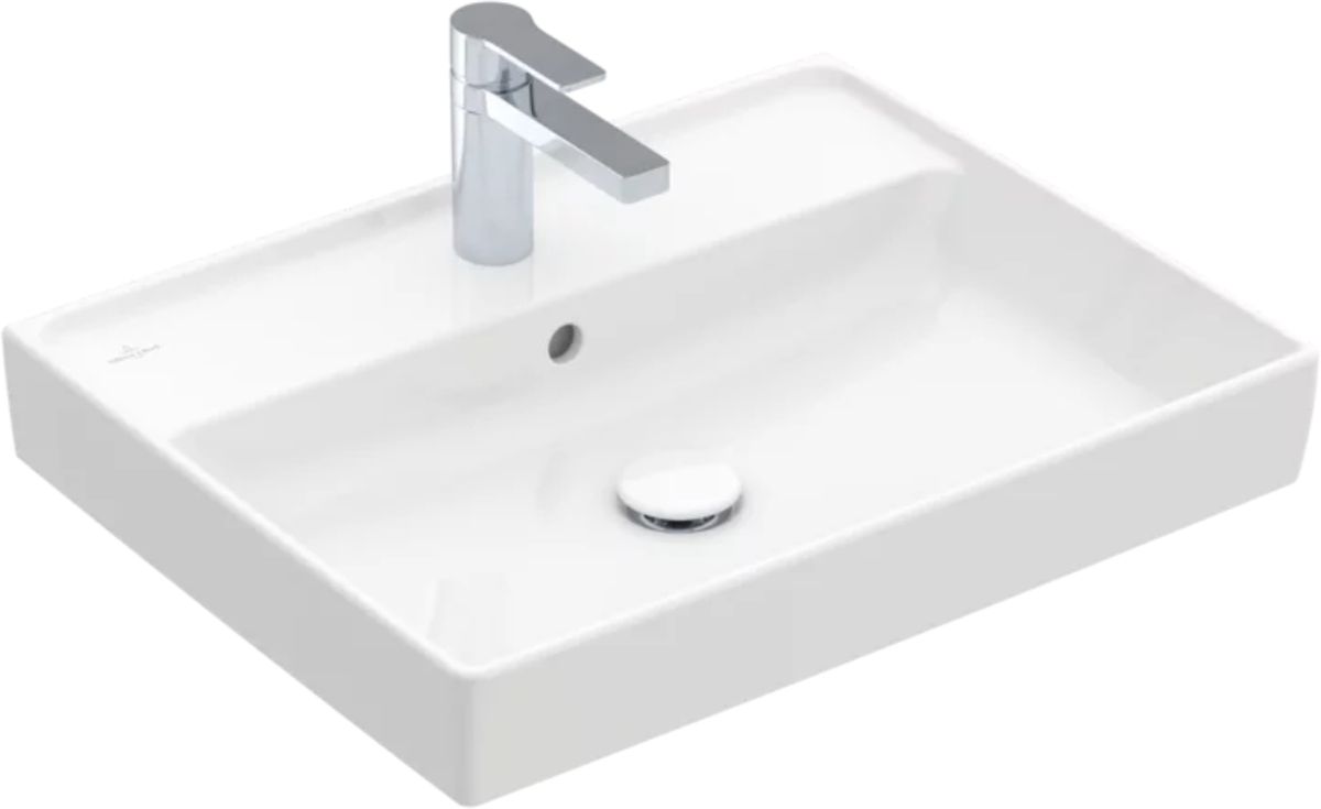 Villeroy & Boch Collaro Waschbecken 60x47 cm rechteckig Klassisch-Möbel weiß 4A336GR1