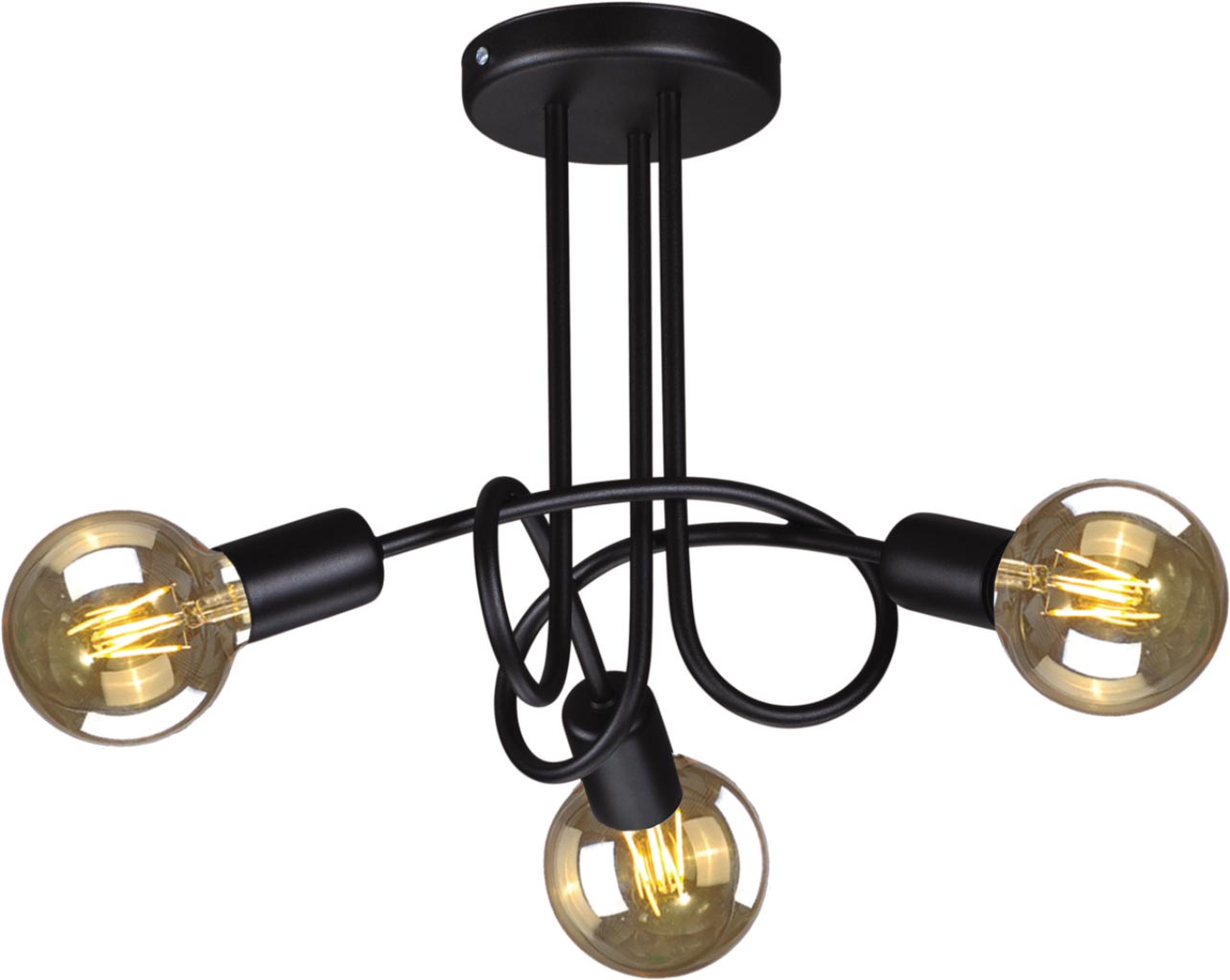 Kaja Deze Deckenlampe 3x60 W schwarz K-3620