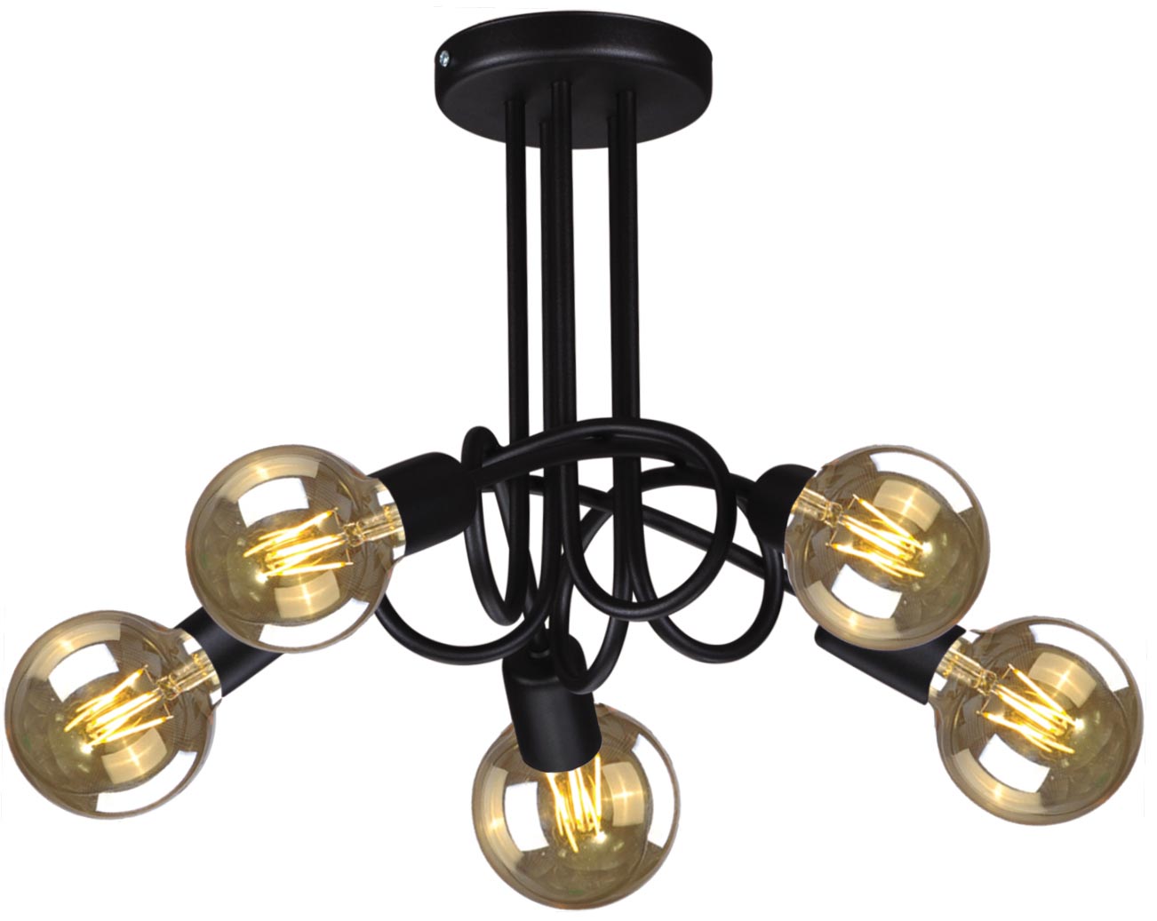 Kaja Deze Deckenlampe 5x60 W schwarz K-3621