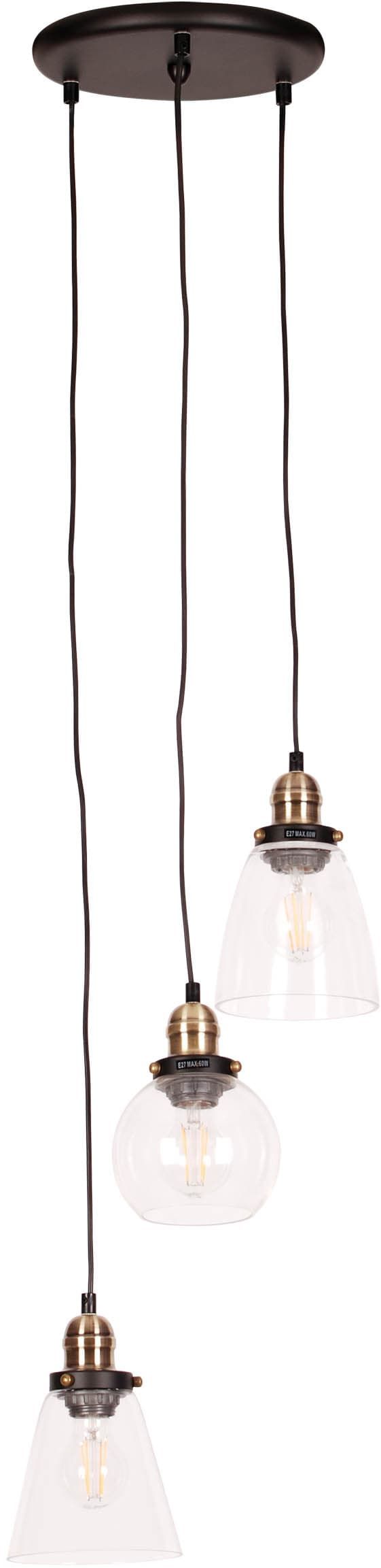 Kaja Samanta Pendelleuchte 3x40 W schwarz K-8036B-3