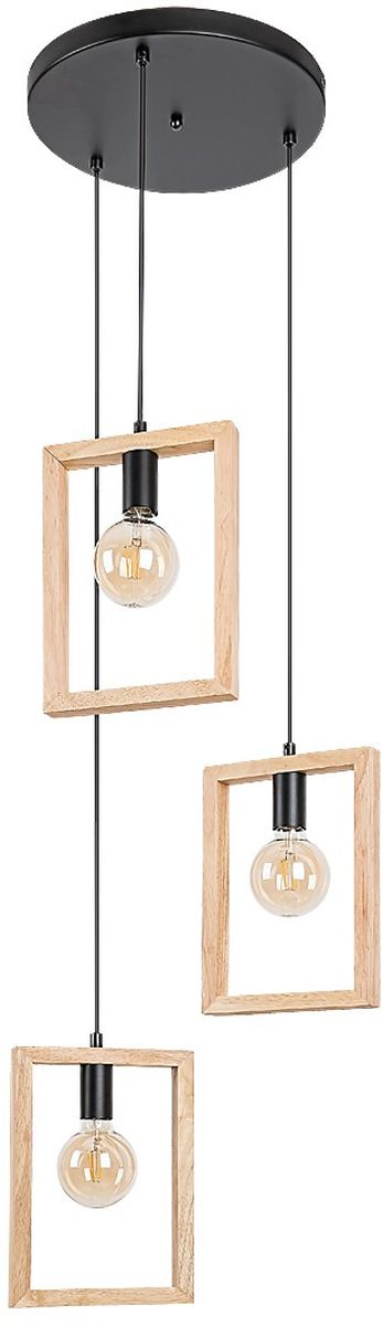 Rabalux Indigo Pendelleuchte 3x40 W schwarz-holz 2293
